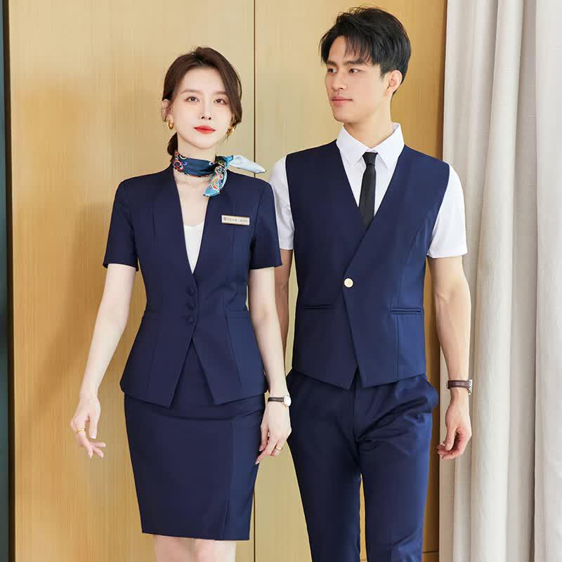 Troyman Women s Summer Short-Sleeve Business Suit Set Sizes Available (Confirm After Order)