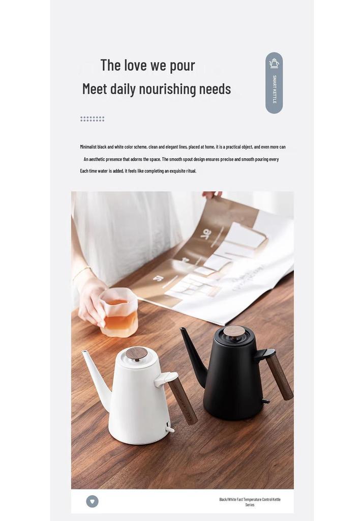Youmingtang Black & White Electric Kettle: Fast Boiling for Home, Tea Brewing, Water Heating, and Hotel Use.