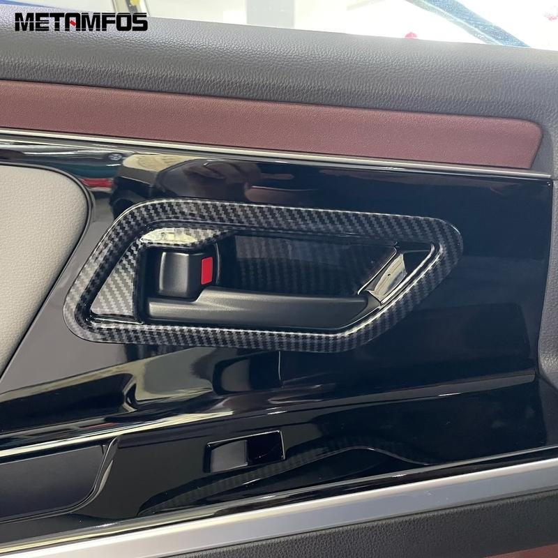 For Toyota bz4x - 2024 2025 Carbon Fiber ide Door Handle Bowl Cover Trim Sticker Interior Accessories Car Styling