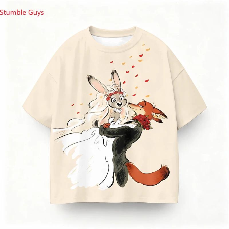 Zootopia Judy Hopps Children's T-Shirt Summer Cute Cartoon Print Casual Lightweight