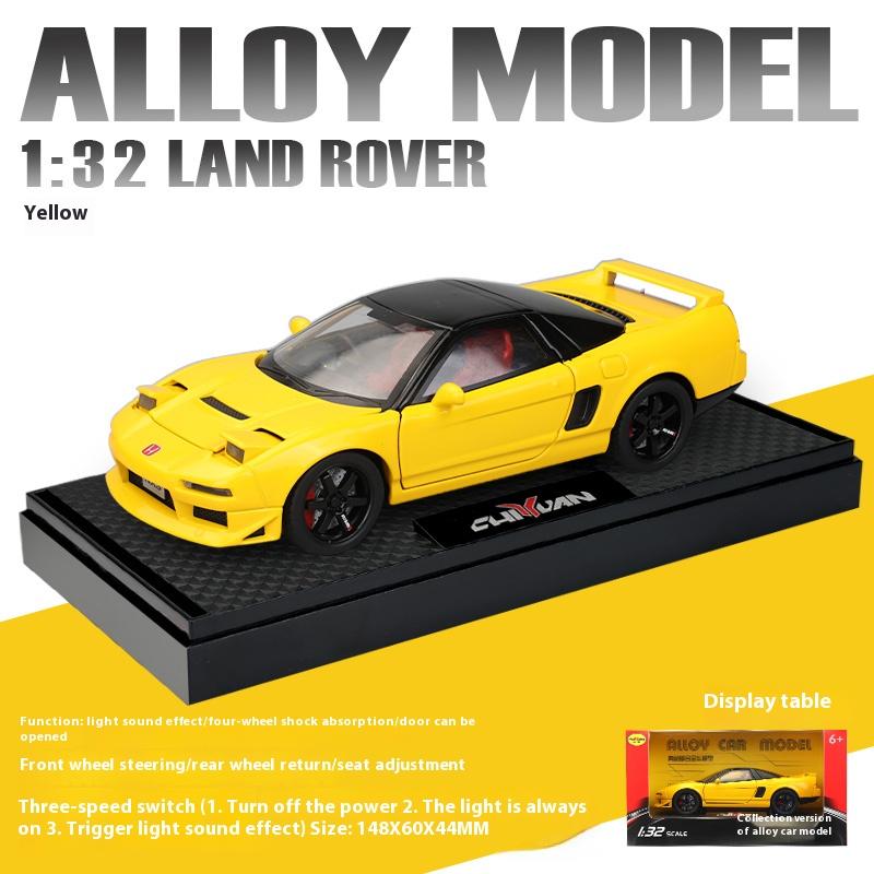 1/32 Alloy Die Cast Honda Acura NSX NA1 Sports Car Model Simulation Sound and Light Belt Base Collection Ornament Gift