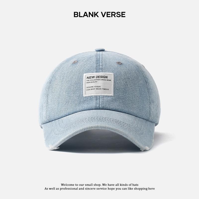 

Light blue denim hat summer cap versatile washed baseball cap casual men светло-синий