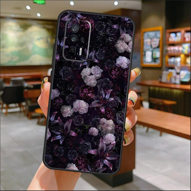 

Чехол Midnight Floral для Xiaomi 15 Ultra 13 14 11T 12T 13T 14T Pro POCO X7 Pro X3 X5 X6 M6 F5 F6 Pro For Mi 11T (11T Pro)