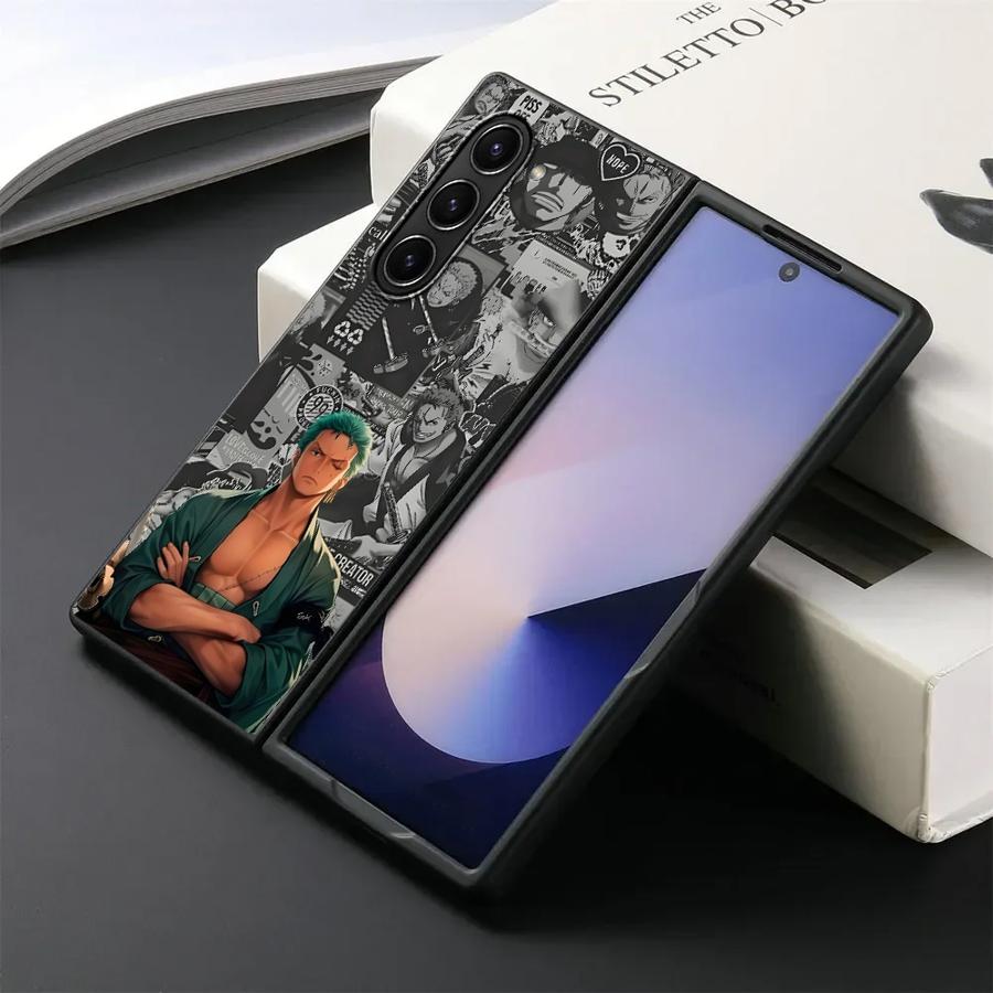 Zadní kryt na telefon pro Samsung Galaxy ZFold7 ZFold4 ZFold5 ZFold3 ZFold6 Z Fold 7 6 5 4 3 One Piece Komiks Luffy