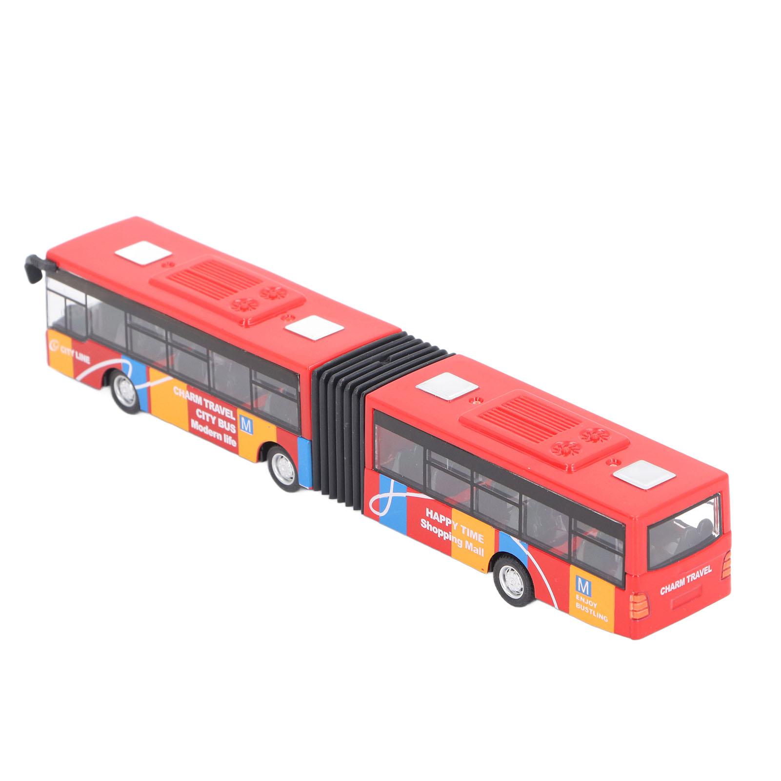 

Pull Back Alloy Bus Extended Length Full Function Structure Educational Alloy Bus Vehicle Model Toy
