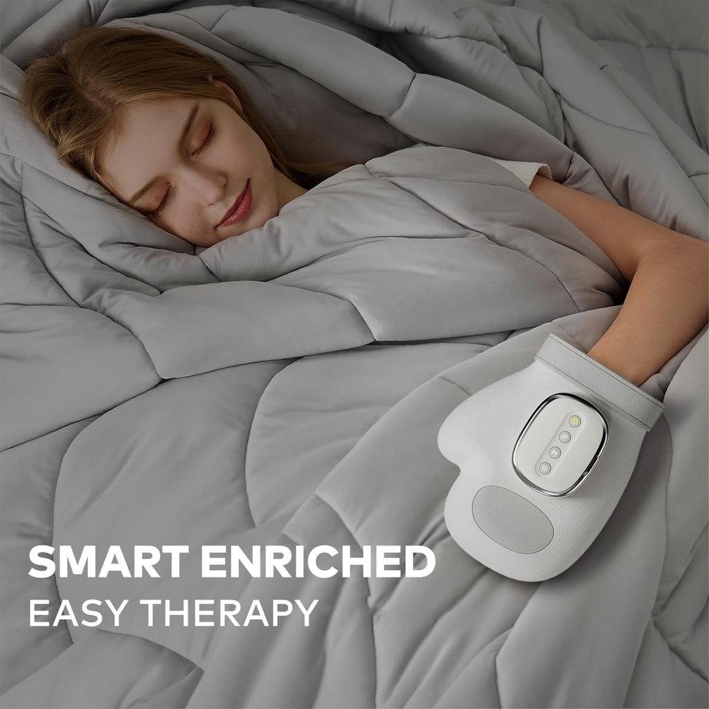 Masážní přístroj na ruce s teplem a kompresí - 3D airbag, Kancelářské/Herní/Regenerační použití