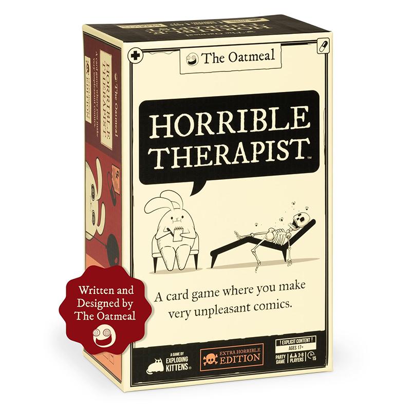 Exploding Kitten Horror Therapist Extra Horror Edition Dělá Velmi Nepříjemnou Komiksovou Karetní Hru