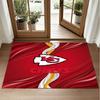 Kansas City Chiefs Design Crystal Velvet Rug Soft Decorative Mat for Bedroom Entrance