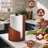 New Paper Towel Holder Wooden Kitchen Spiral Roll Paper Holder Anti-Skid Tissue Vertical Stand Countertop Bathroom Decoration