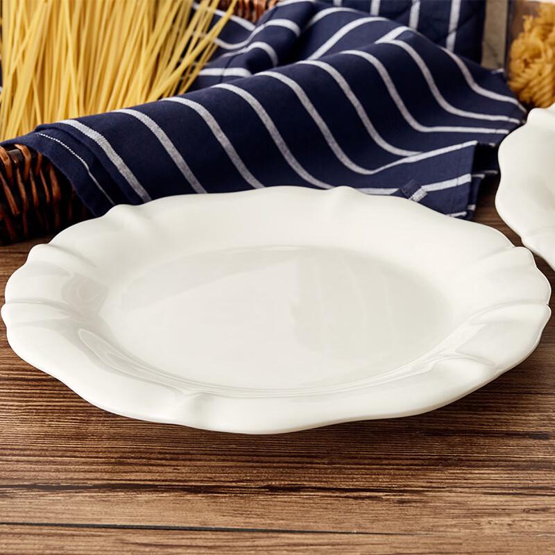 

ZISIZ 12-inch White Ceramic Divided Plate