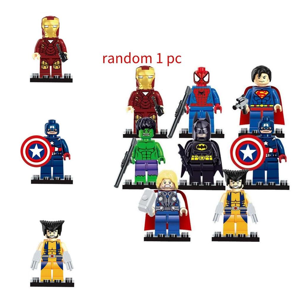Iron Man Spiderman Mini Figure Building Blocks With Small Part Construction For Children