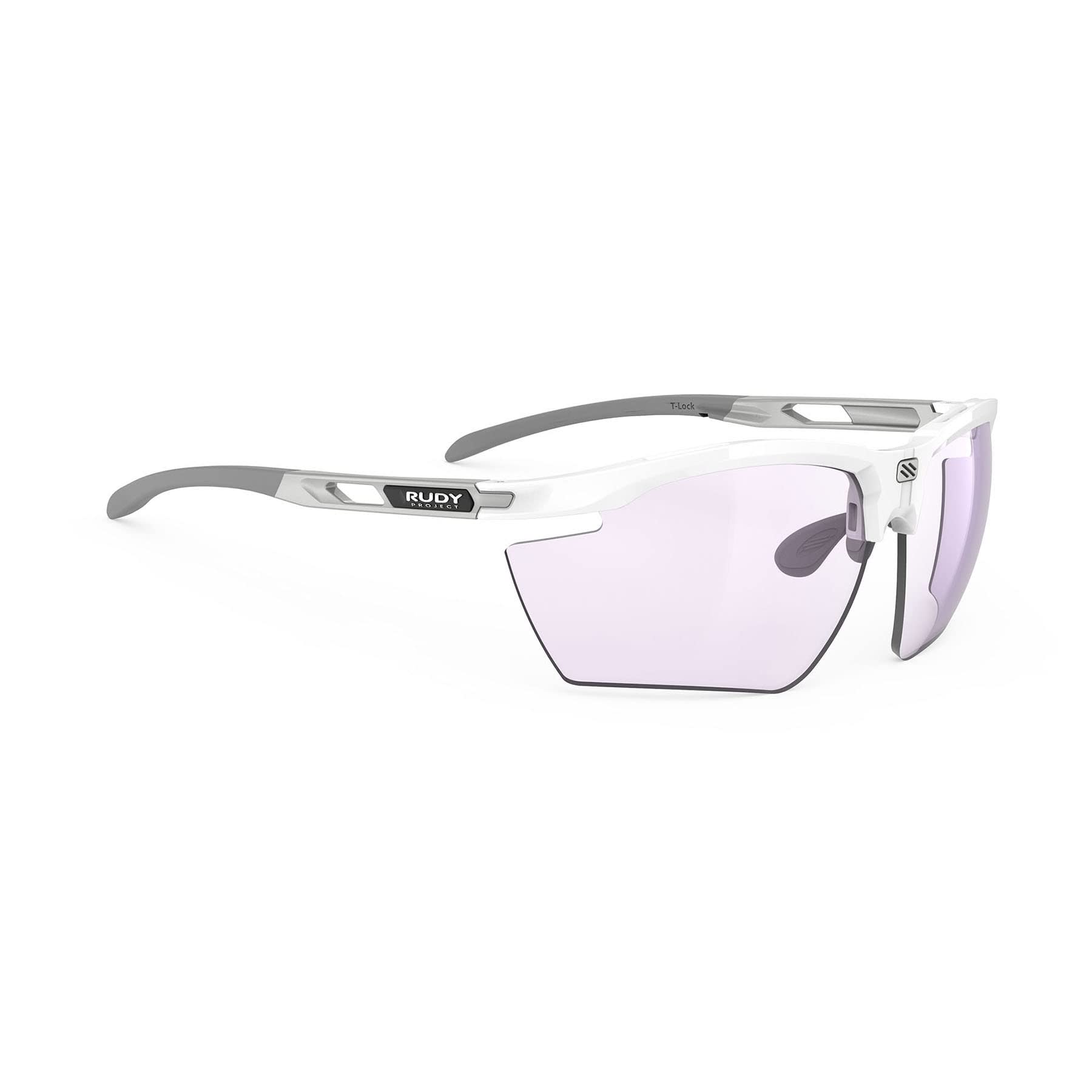 RUDYPROJECT MUGNUS Sports Sunglasses in White Photochromic Laser Purple for Golf Gloss/ImpX2 (SP757569-0000)