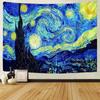 Van Gogh Oil Painting Wall Tapestry Multi Pattern Soft Background Home Decor Multi Size Wall Hanging Aesthetic