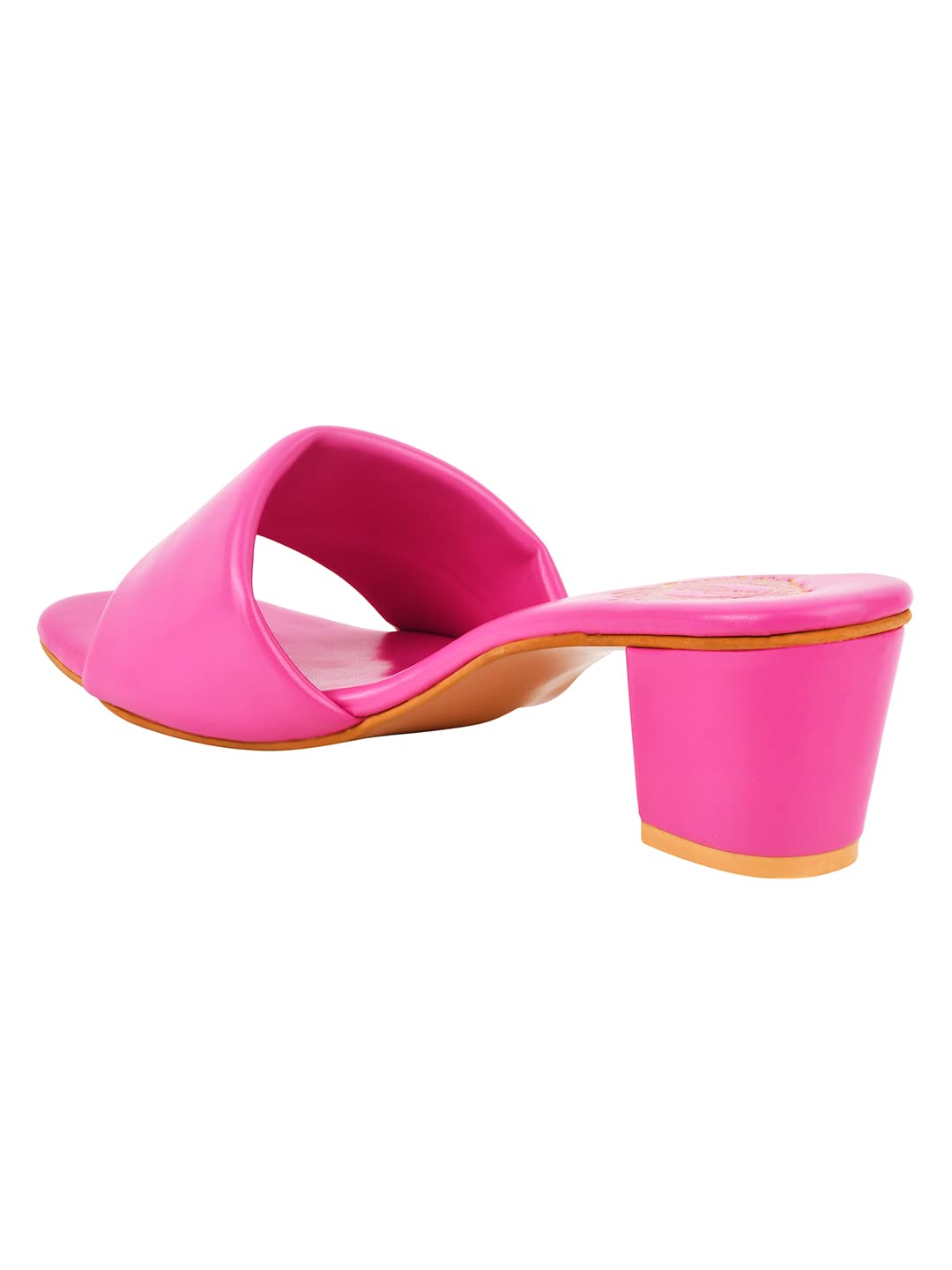 Shoetopia Stylish Solid Pink Block Heels for Women & Girls /UK8 8 UK розовый