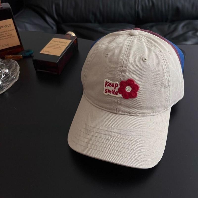 Casual Cotton Baseball Cap For Women With Embroidery Summer Sunshade Fashion Accessory