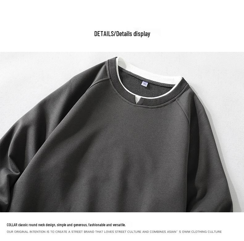 Herren Layer-Look Rundhals-Sweatshirt: Trendiges, vielseitiges Langarm-Oberteil für Frühling und Herbst