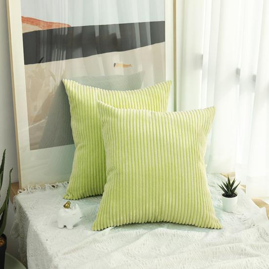 Plysj Putetrekk Stripete Tekstur Ensfarget Sofadekorasjon Putetrekk Living