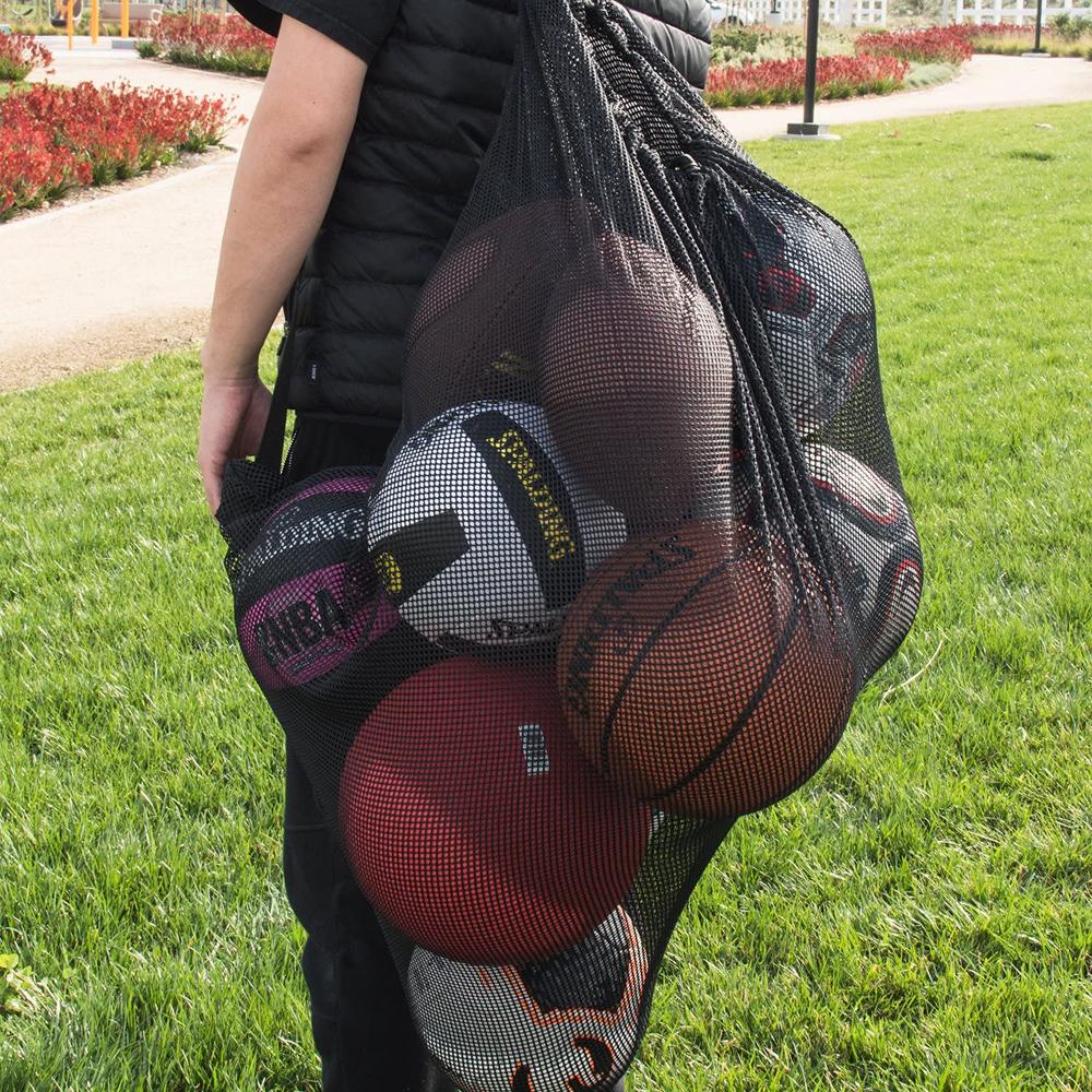 Bag Drawstring Thickened Basketball Storage Bag Sports Ball Bag Large Capacity Mesh Ball Bag