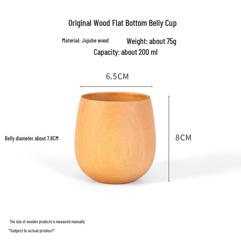 Japanese High-Temperature Resistant Jujube Wood Tea Mug