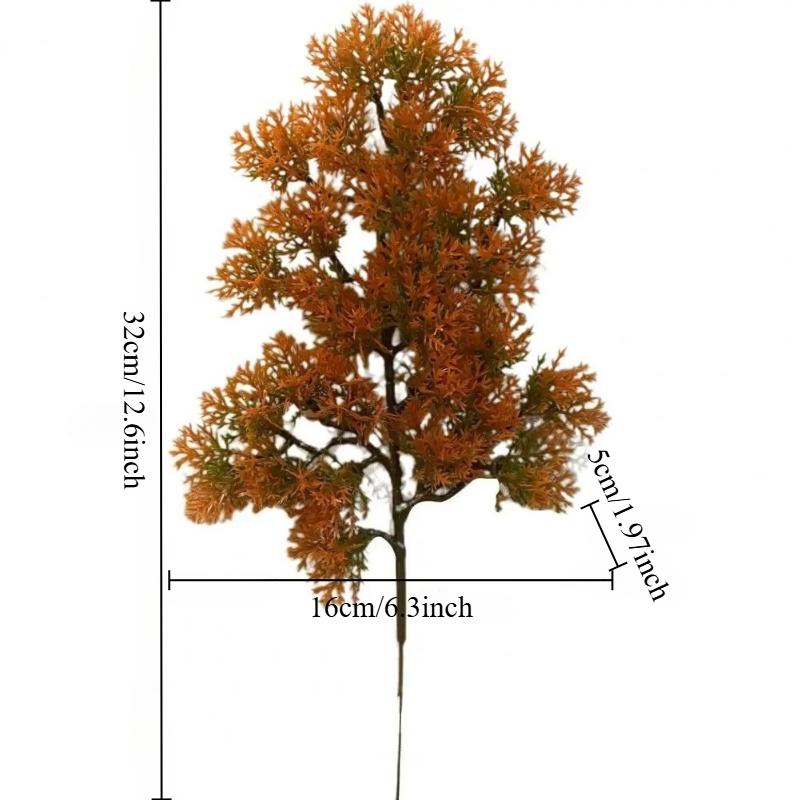 5pcs Artificial Pine Branches Plastic Pine Needle Bonsai Decoration Room Decor Aesthetic Office Home Decoration Accessories