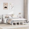VidaXL Bookcase Bed Without Mattress White 150x200 Cm Solid Wood, Bed, Bedroom Furniture, Bed with Storage, Bed 3323879