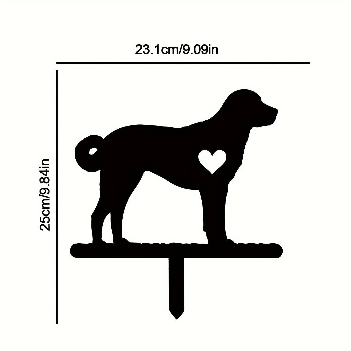 

Честный собачий садовый колышек, железный силуэт, металлический двор, знак, креативный двор, украшение для сада на открытом воздухе светло-серый