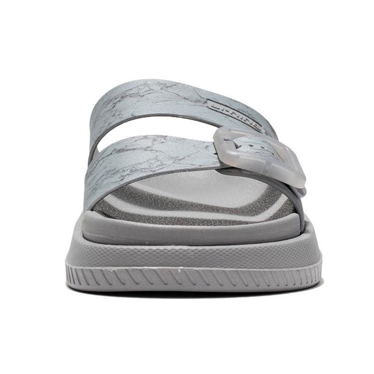 Li Ning Fashion Sports Rubber Sole EVA Slide Sandals Men Footwear Rock-Gray AGAS017-4