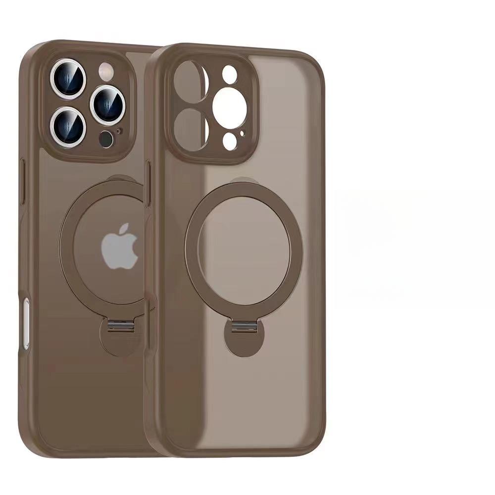 Applicable To IPhone 16 Rotating Magnetic Bracket Mobile Phone Case Apple 15 ProMax Skin Feeling Anti-fall Protection Case