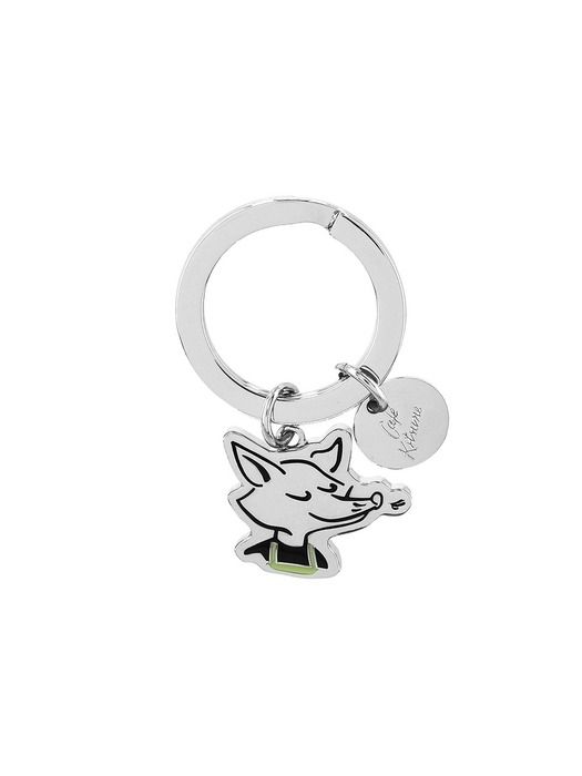 MAISON KITSUNE OU06901AM1002 P900 Barista Fox Keyring