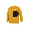 Men's Contrasting Colors Pocket Sports Round Neck Pullover Yellow H39349