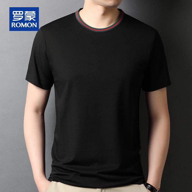 ROMON Unisex Silk Blend Cool-Feel Short Sleeve T-Shirt