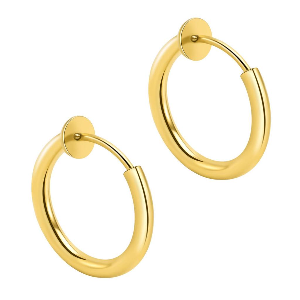 Stainless Steel No-Pierce Spring Ear Clips - Unisex & Invisible Spiral Design