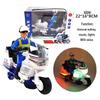 360° Rotating Police Car Toy with Automatic Door Opening