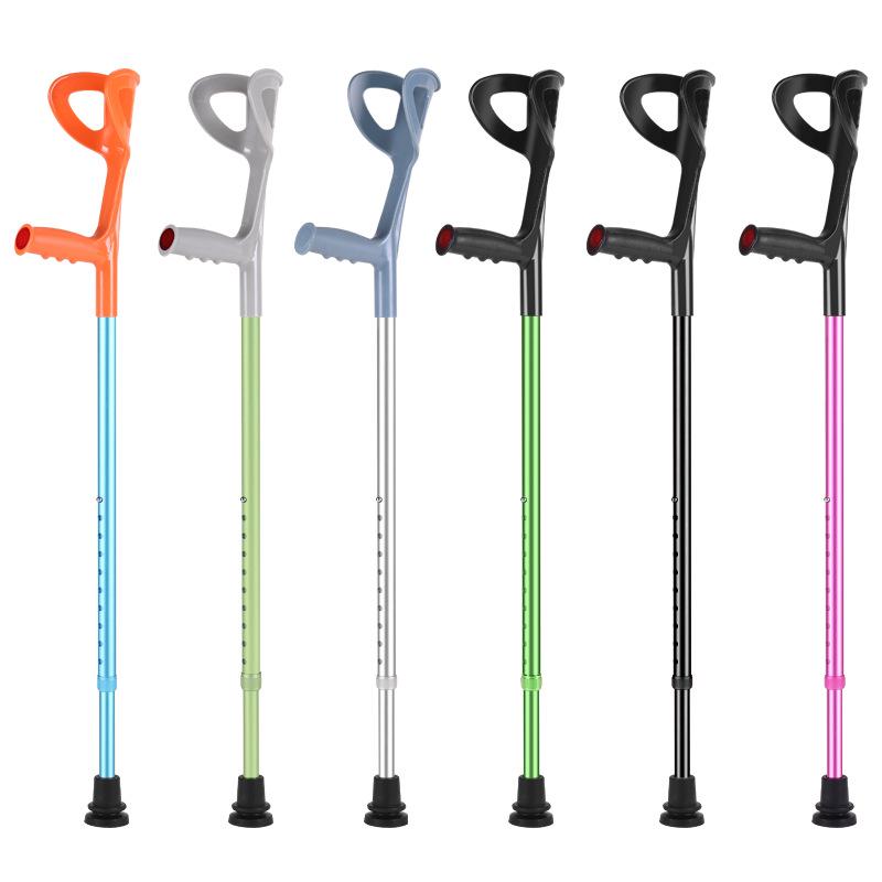 Foldable Non-Slip Double Elbow and Underarm Crutches