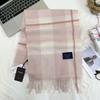Xiaohongshu Popular Cherry Red New Year'S Red 100% Wool British Versatile Scarf Women'S And Men'S Cashmere Warm Scarf