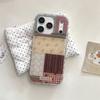 New Double-Layer Plaid Floral Patchwork Phone Case for Apple iPhone 17 Pro Max/16/15, Drop-Proof Protection