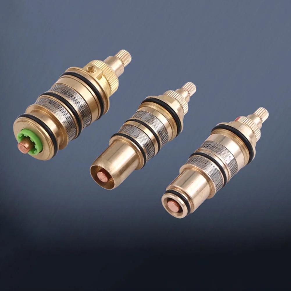 1pc Thermostatic Valve Core Brass Thermostatic Cartridge Temperature Control Valve Shower Bar Mixing 20-50 Degrees Celsius