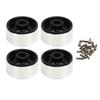 Set of 4 1.9-inch Steel Beadlock Wheels for RC Crawlers (Black) - Compatible with Axial SCX10 90046, D90, Traxxas TRX4, Redcat, Tamiya, and HPI
