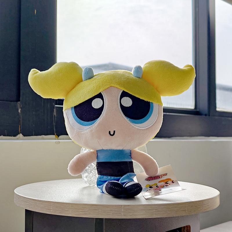 Powerpuff Girls Plüschtiere 23cm Süße Blossom Buttercup Bubbles Kuscheltiere Anime Cartoon Geschenke für Kinder Kinder