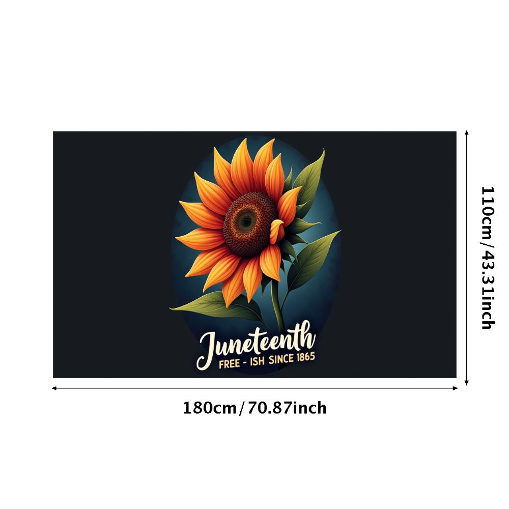 Vibrant Colors Commemorative Banner Juneteenth Banner Flower Banner for Educational Events Freedom Celebration Public Ceremonies