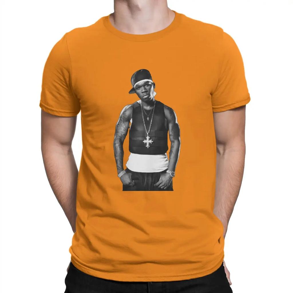 Beliebtes amerikanisches Rap-Sänger T-Shirt für Herren 50 Cent Mode 100% Baumwolle T-Shirts Rundhals Kurzarm T-Shirts Geschenkidee Oberteile