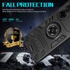 For Xiaomi Redmi A5 4G (171.7mm)/Poco C71 4G Case with Ring Holder Kickstand PC + TPU Anti-Fall Phone Cover