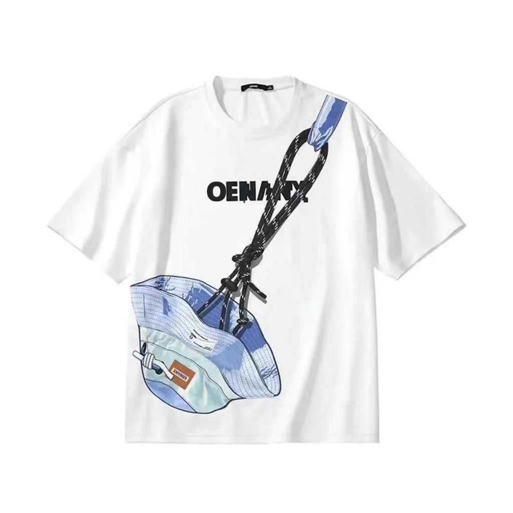 Trendy Couples' Lightning King Zip Pocket Hat & Loose Short Sleeve Combo