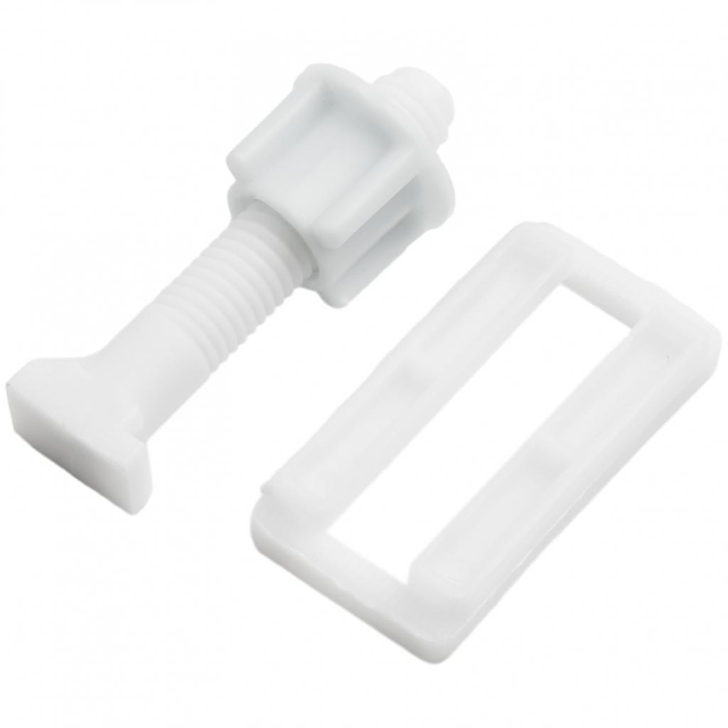 Toilet Hinge Screws White 2*Sliding Plates Accessories