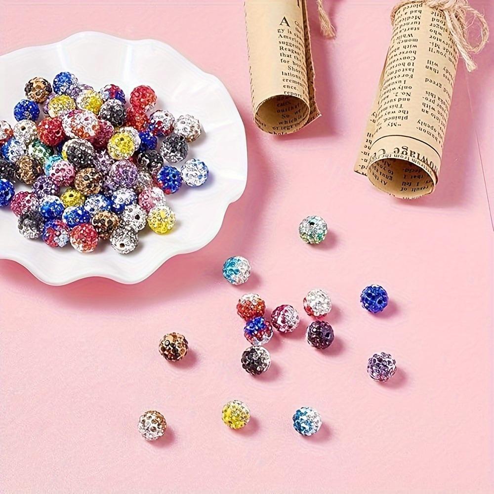 20/50/100pcs Sparkling Solid Color&Gradient Glass Soft Clay Decorative Beads Soft Clay Beads Loose Beads DIY Starry Sky Barrier Beads Jewelry