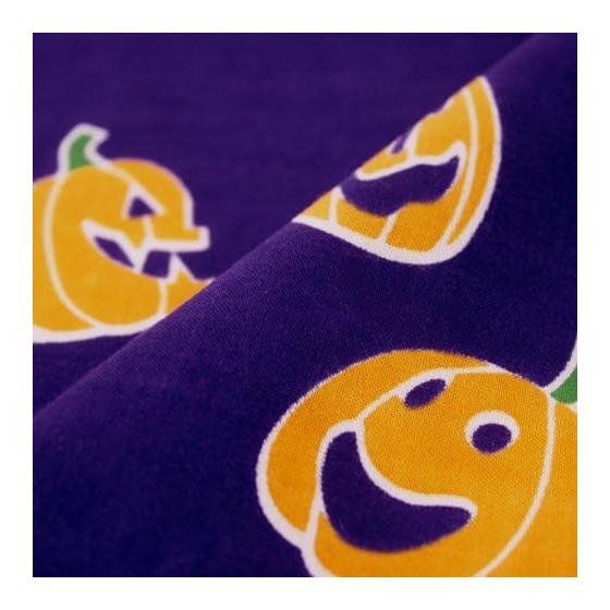 Someno Anbo Tenugui "Pumpkin Night Purple" Hand-dyed 100% Cotton Tokka Made In Japan 35cm X 100cm Halloween Pumpkin Ghost Bat Interior Face Towel
