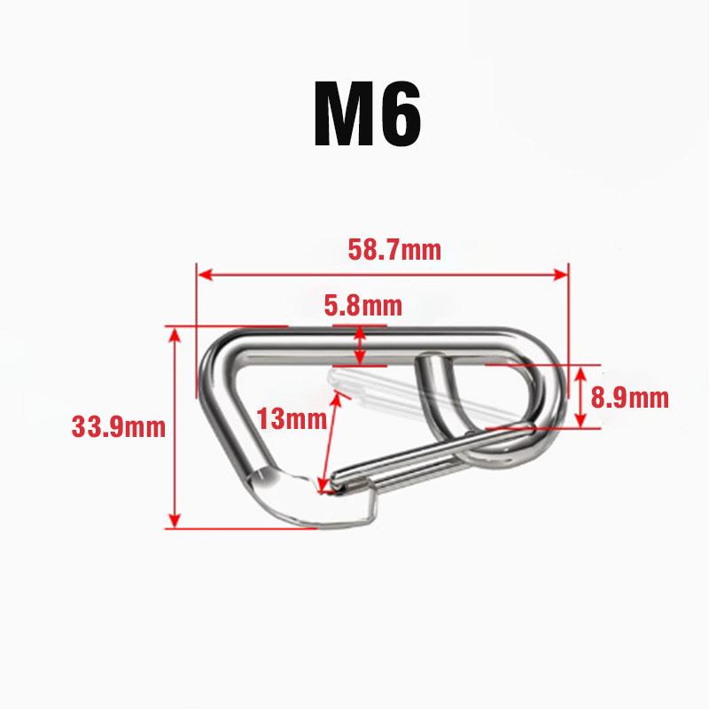 1pc Quick Link Spring Hook Stainless Steel Carabiner Clip for Hiking Camping Dog Leash Connection Buckle Durable Diving Buckles