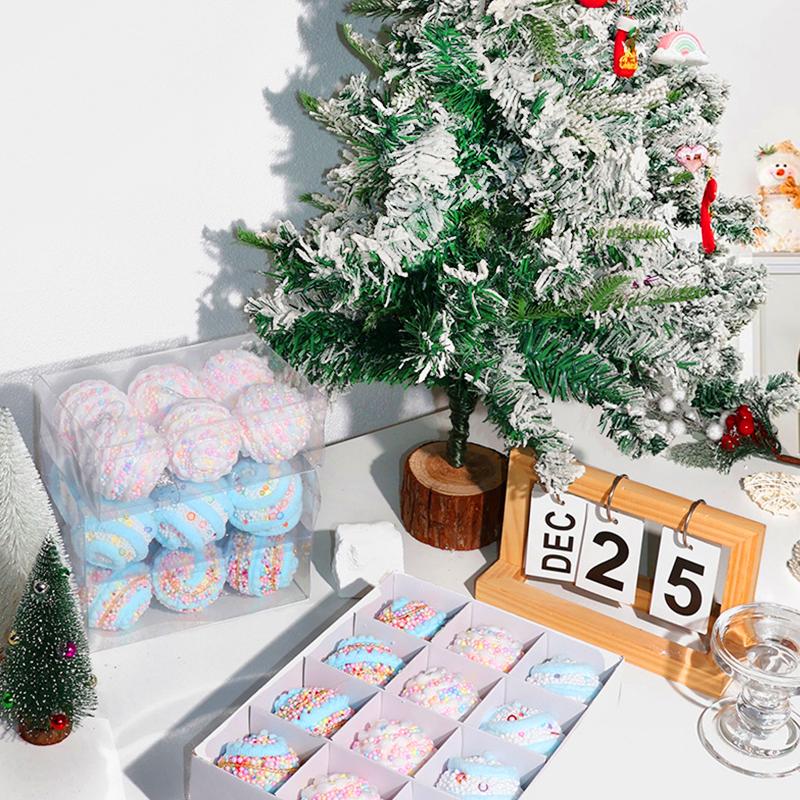 6PC/12PC Macaron Home Hanging Balls Reusable Colorful New Year Christmas Balls Pendant Christmas Tree 6cm