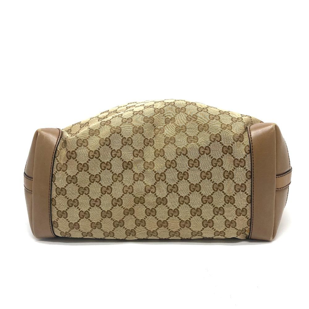 Gucci 247209 GGCanvas Tote Bag with Pouch GGCanvas Beige X Brand/GoldHardware