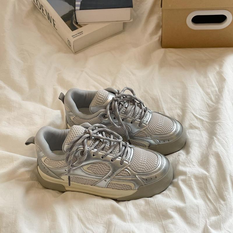 Little white shoes women's 2025 new mesh breathable niche design sense of morality training shoes versatile student sports and leisure shoes